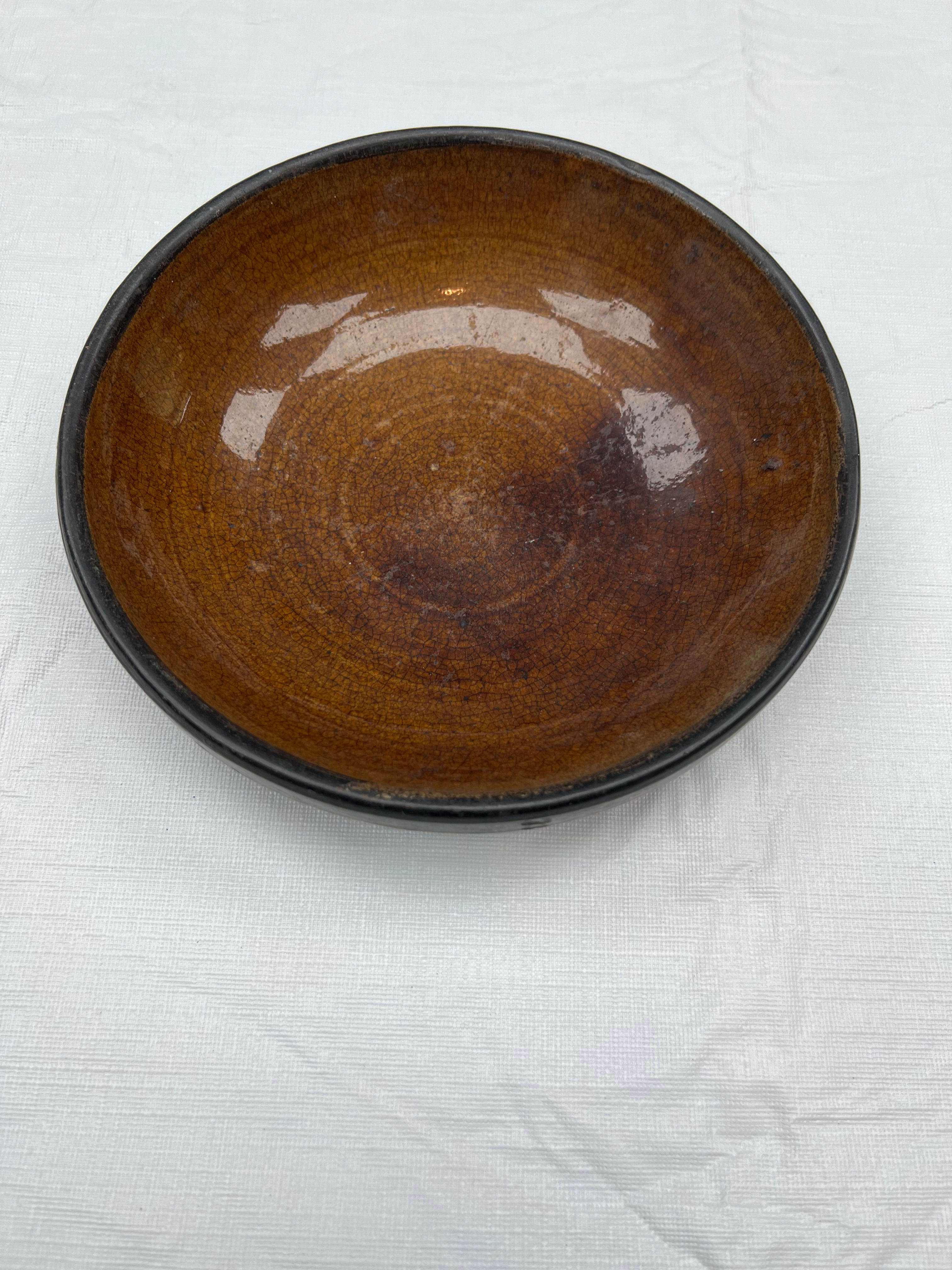 #787 8” redware bowl