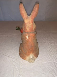 Thumbnail: #138  Paper mache rabbit with carrot