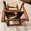 Thumbnail: #638 Indian child's chair 21.25" tall X 9.25" deep X 12" across
