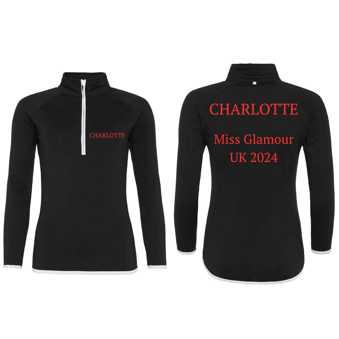 Personalised Pageant Sports Quarter Zip Top