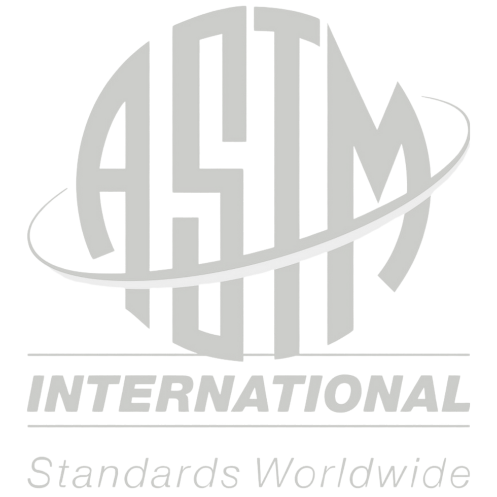ASTM International certification mark representing Bidso's compliance with global technical standards for materials, products, systems, and services.