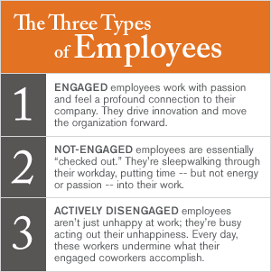 Three types of engaged employees