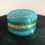 Thumbnail: PILL CASE, Macaron, Ceramic, Aqua Blue/Blue, Swarovski Crystals