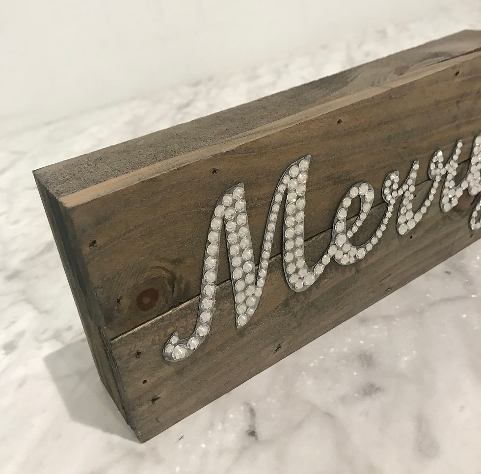 Thumbnail: "Merry” Wall Art, Wood, Swarovski Crystals