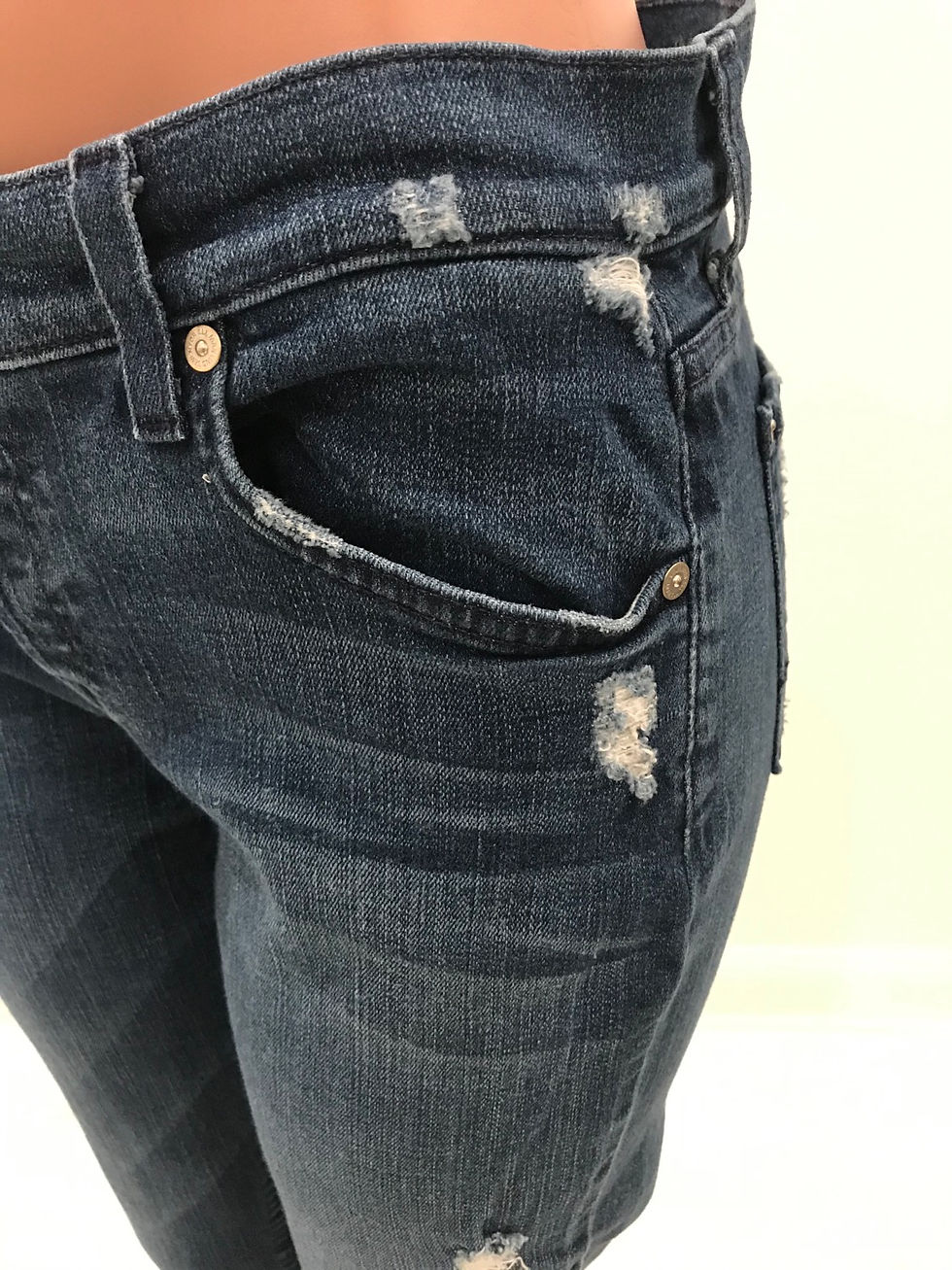 Thumbnail: Denim Jeans, 7 FOR ALL MANKIND, Blue, Crystal Cuffs