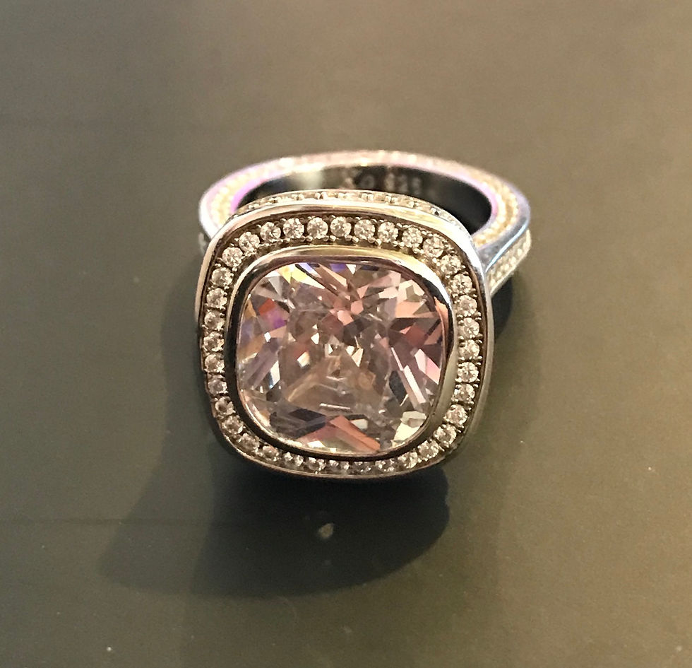 Thumbnail: Ring, Cubic Zirconia - Square Clear