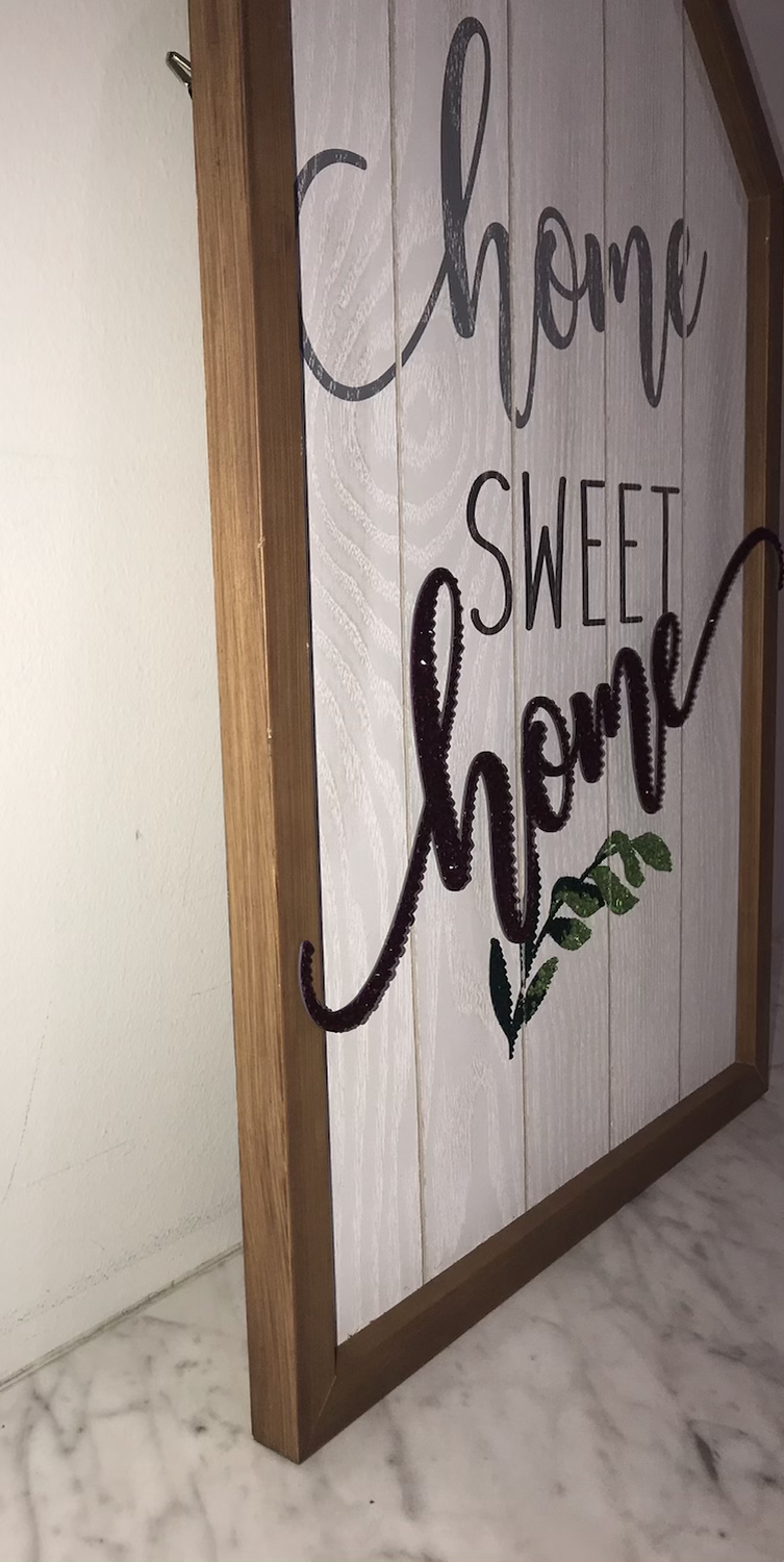 Thumbnail: "Home Sweet Home" Wall Art Swarovski Crystal