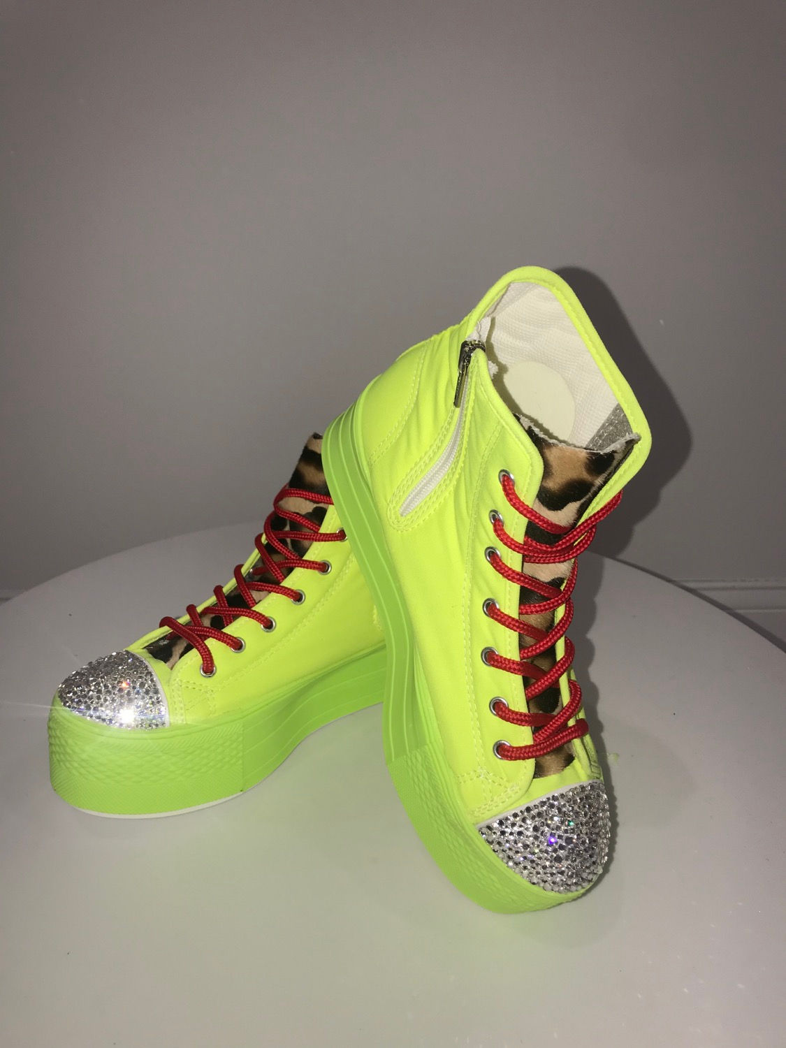 Max Star Fluorescent Platform Tennis Shoes