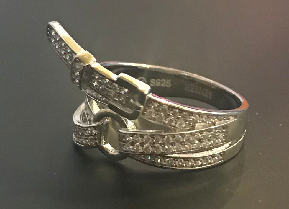 Thumbnail: Ring, Belt, Cubic Zirconia - Clear