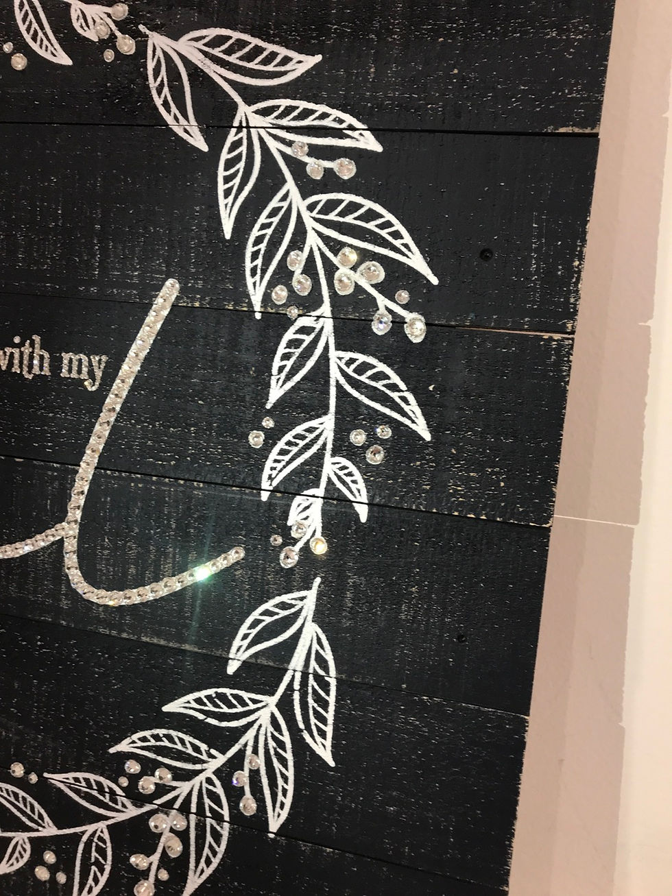 Thumbnail: "It Is Well With My Soul” Wall Art, Wood, Swarovski Crystals