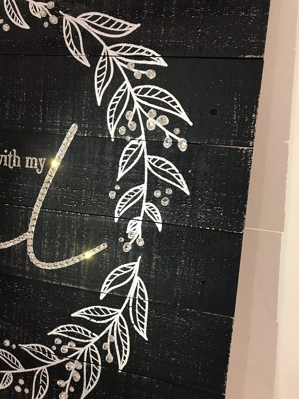 Thumbnail: "It Is Well With My Soul” Wall Art, Wood, Swarovski Crystals