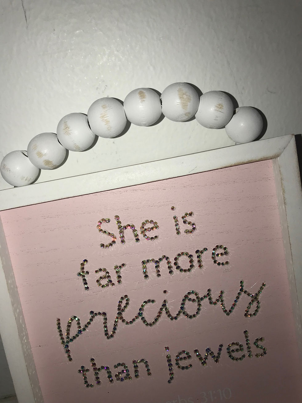 Thumbnail: "She Is Far More Precious Than Jewels" Wall Art Crystals