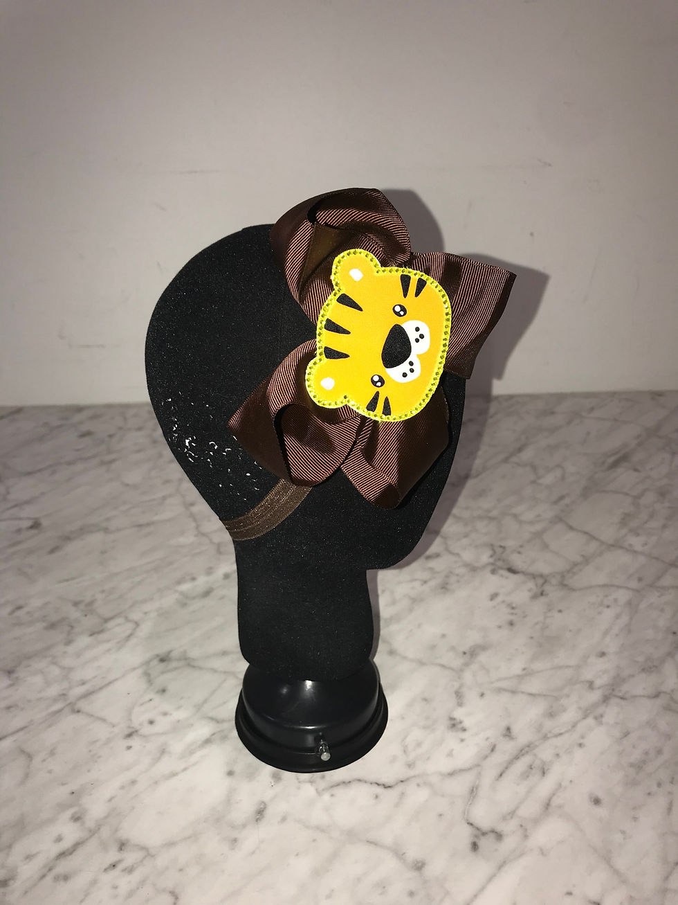 Thumbnail: Tiger ~ Brown Hair Bow/Headband ~ Swarovski Crystals