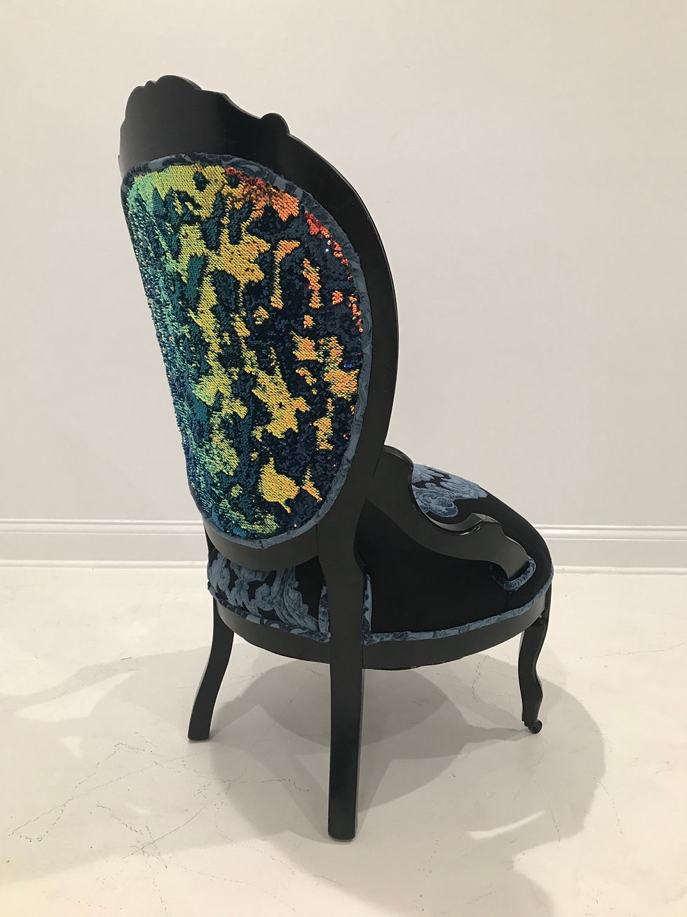 Thumbnail: Antique "Flip Sequin' Chair, High Back, Black
