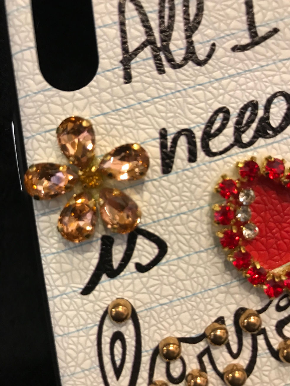 Thumbnail: CELL PHONE CASE, "All I Need Is Love And Wi-Fi", White Crackle, iphone X