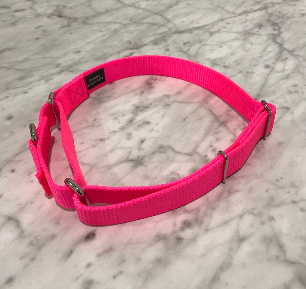 Thumbnail: Dog Collar, Nylon, Neon Pink, Pink Swarovski Crystal Trim