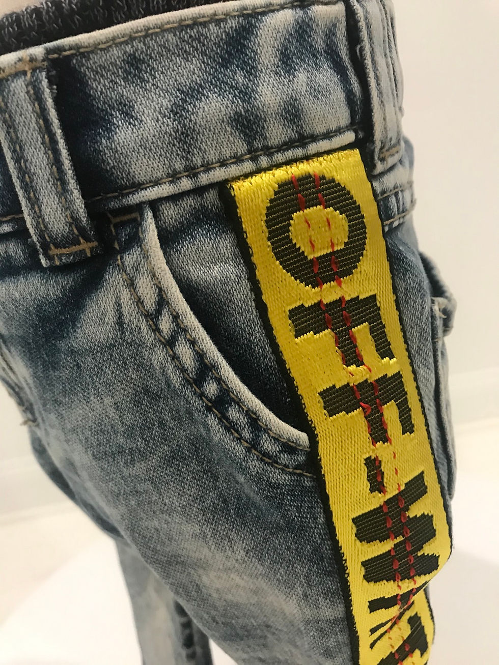 Thumbnail: Denim Jeans, OSHKOSH, Off-White Yellow Trim