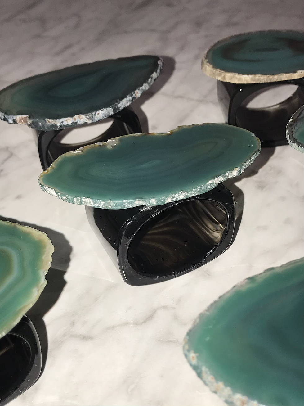 Thumbnail: Napkin Ring Holder, Agate, Green
