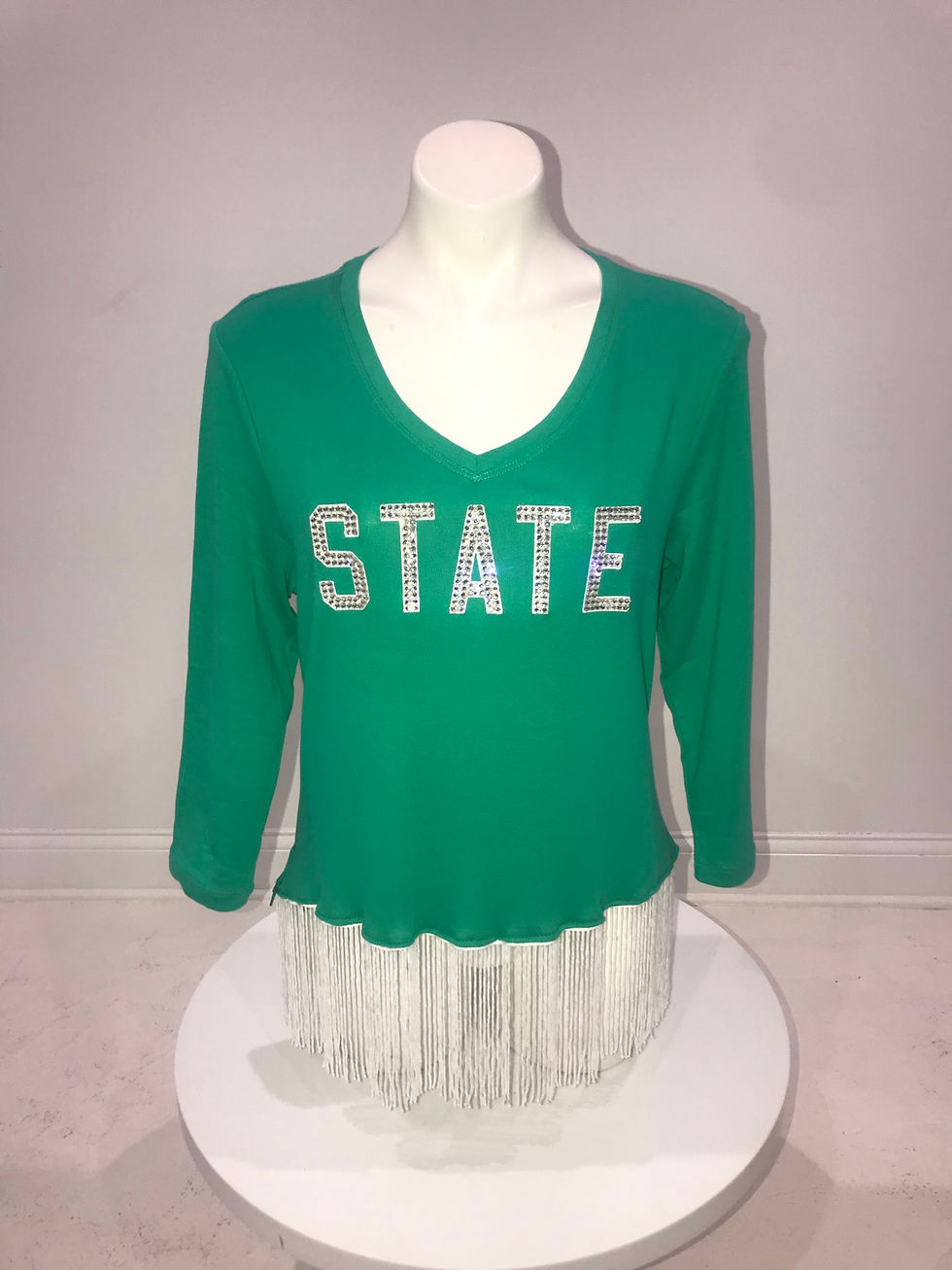 Thumbnail: Ladies L/S Shirt, Swarovski Crystals, Michigan State