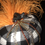 Thumbnail: Pumpkin, Black & White Check, Orange Ostrich Feathers