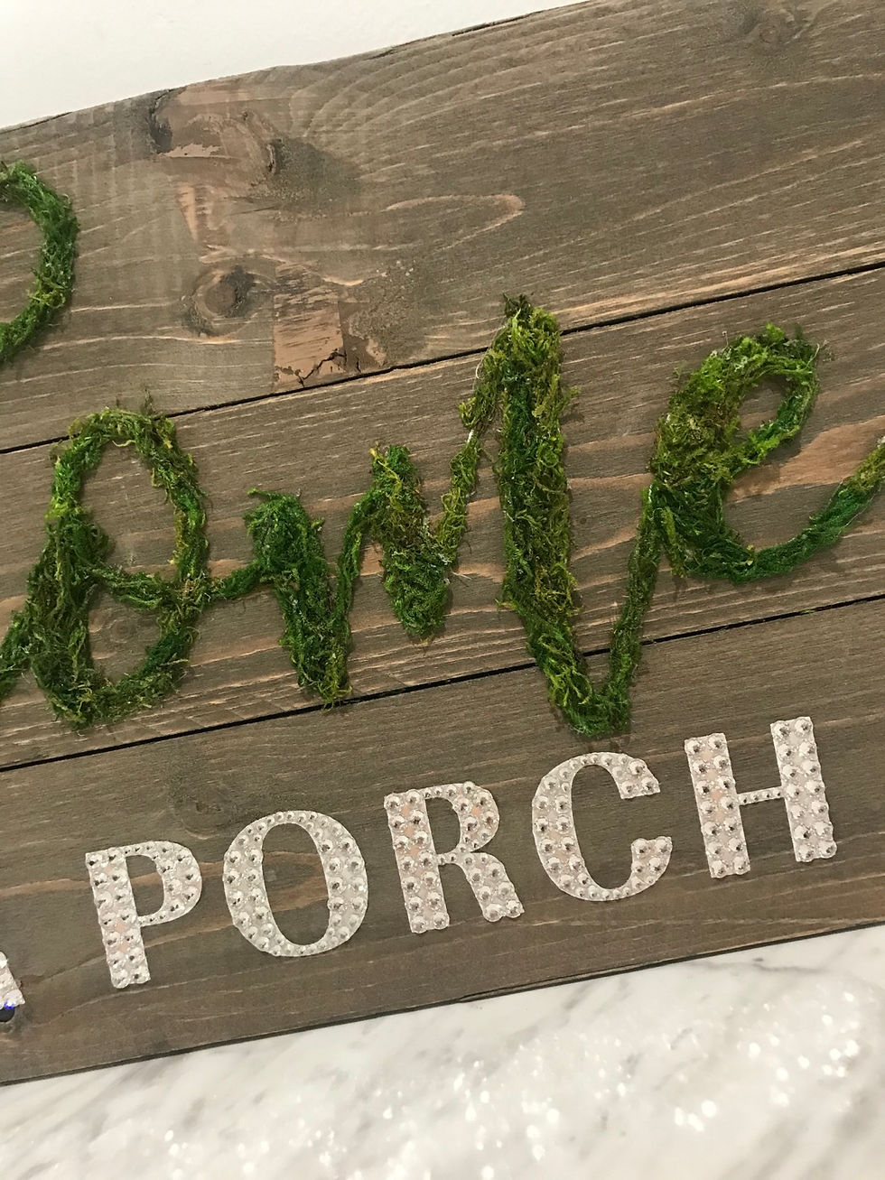Thumbnail: “Welcome to our porch” Wood, Wall Art, Swarovski Crystals