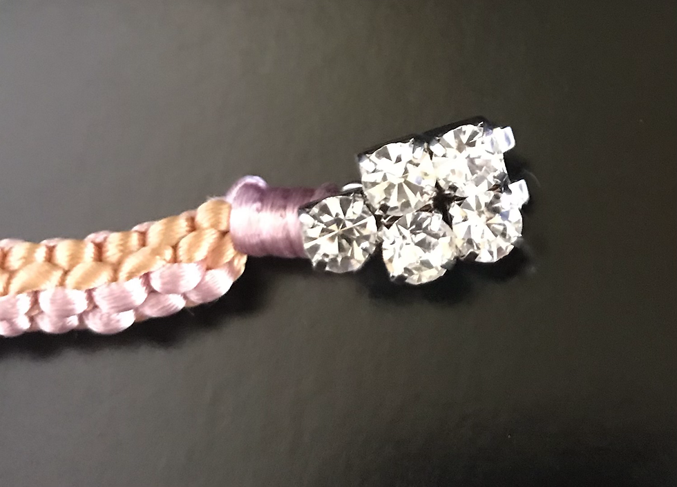 Thumbnail: Bracelet, Flower, Crystals, Pink