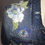 Thumbnail: Ladies Blue Denim Jacket, Ombre Beaded Fringe, Swarovski Crystals