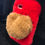Thumbnail: CELL PHONE CASE, Beige Heart, Red Rabbit Fur, iphone 8 Plus