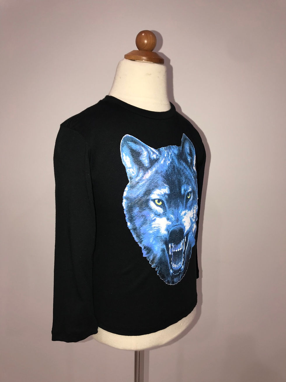 Thumbnail: WOLVES, L/S Crew Neck Shirt, Black