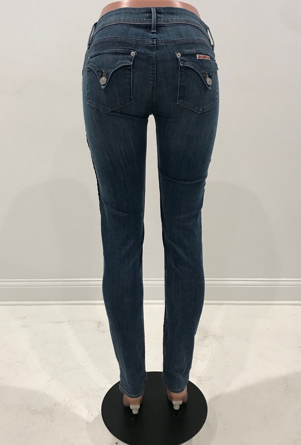 Thumbnail: Denim Jeans, HUDSON, Blue, Black Leather Chap