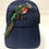 Thumbnail: PARROT, Blue Satin, Baseball Hat, Jewels