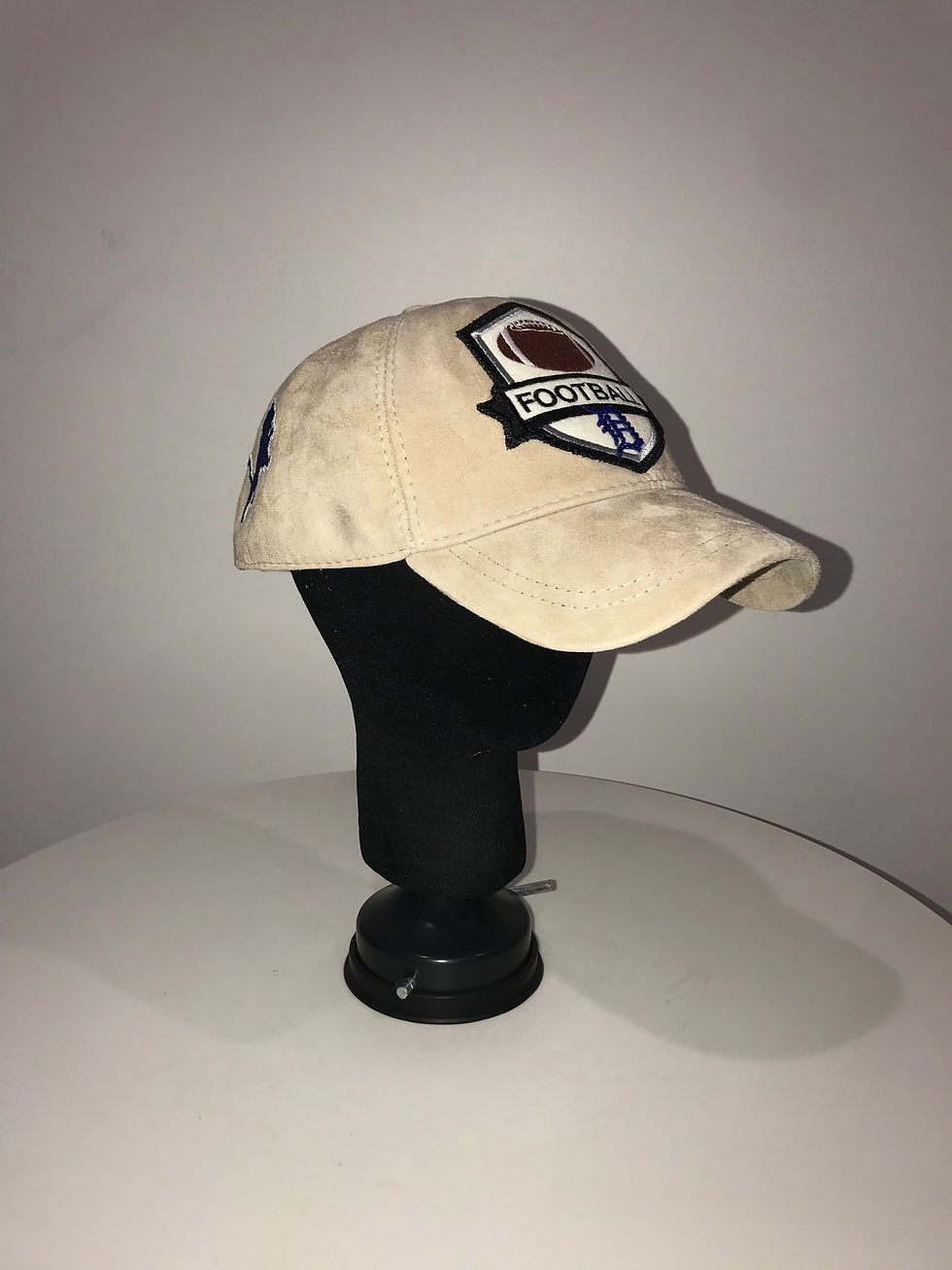 Thumbnail: NFL Detroit Lions Football Tan Suede Baseball Hat Crystals