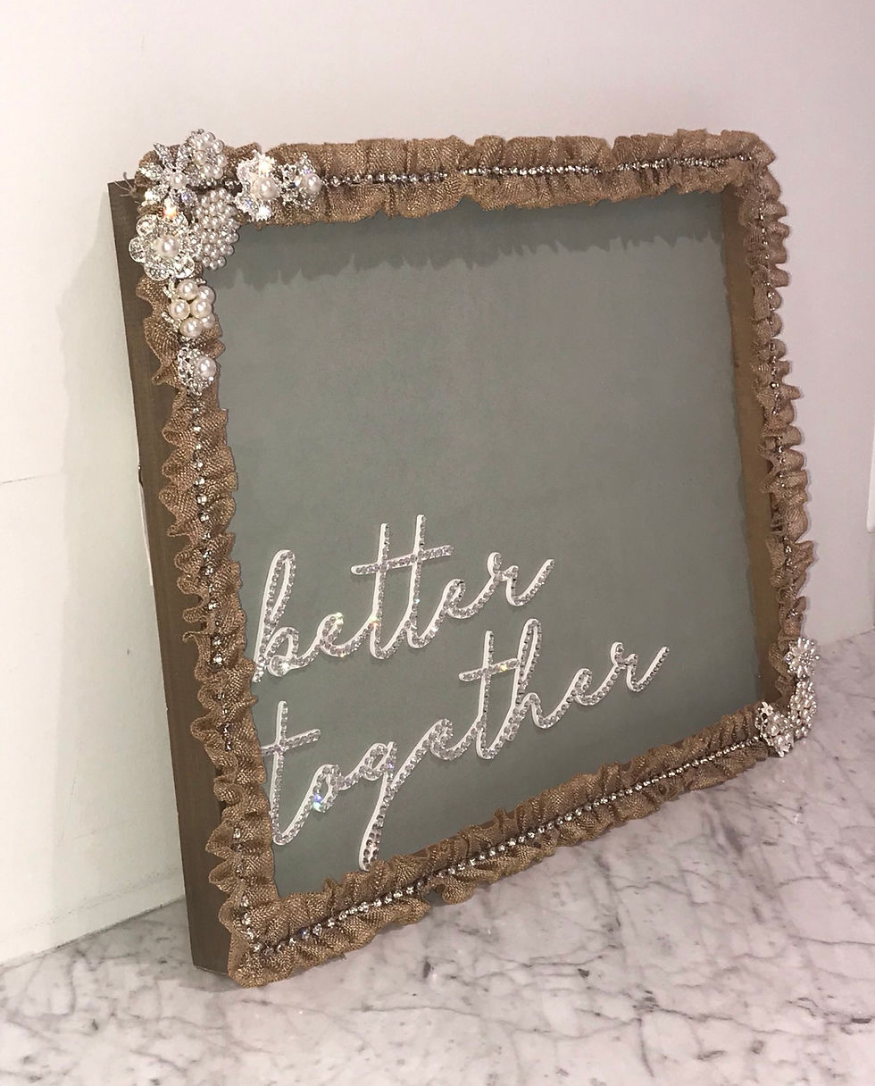 Thumbnail: "Better Together” Wall Art, Wood, Swarovski Crystals