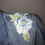 Thumbnail: Ladies Blue Denim Jacket, Ombre Beaded Fringe, Swarovski Crystals