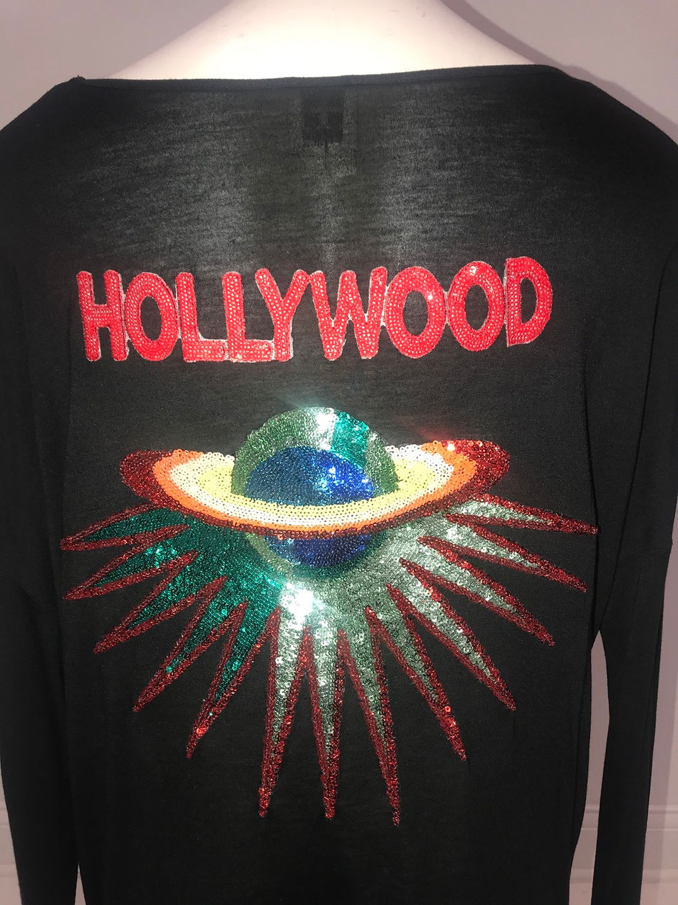 Thumbnail: Ladies L/S Sleeve Top Designer Hollywood Spaceship