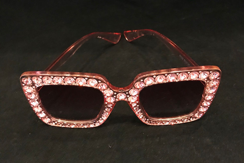 Thumbnail: Sunglasses, Pink Frame, Lt. Pink Crystals