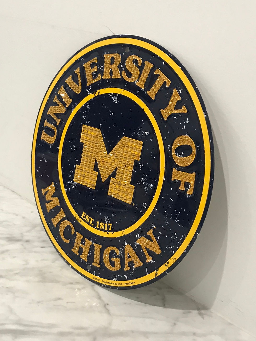 Thumbnail: "University of Michigan" Wall Art, Metal, Swarovski Crystals