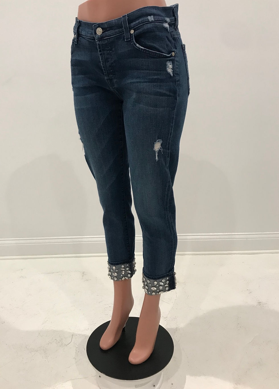 Thumbnail: Denim Jeans, 7 FOR ALL MANKIND, Blue, Crystal Cuffs