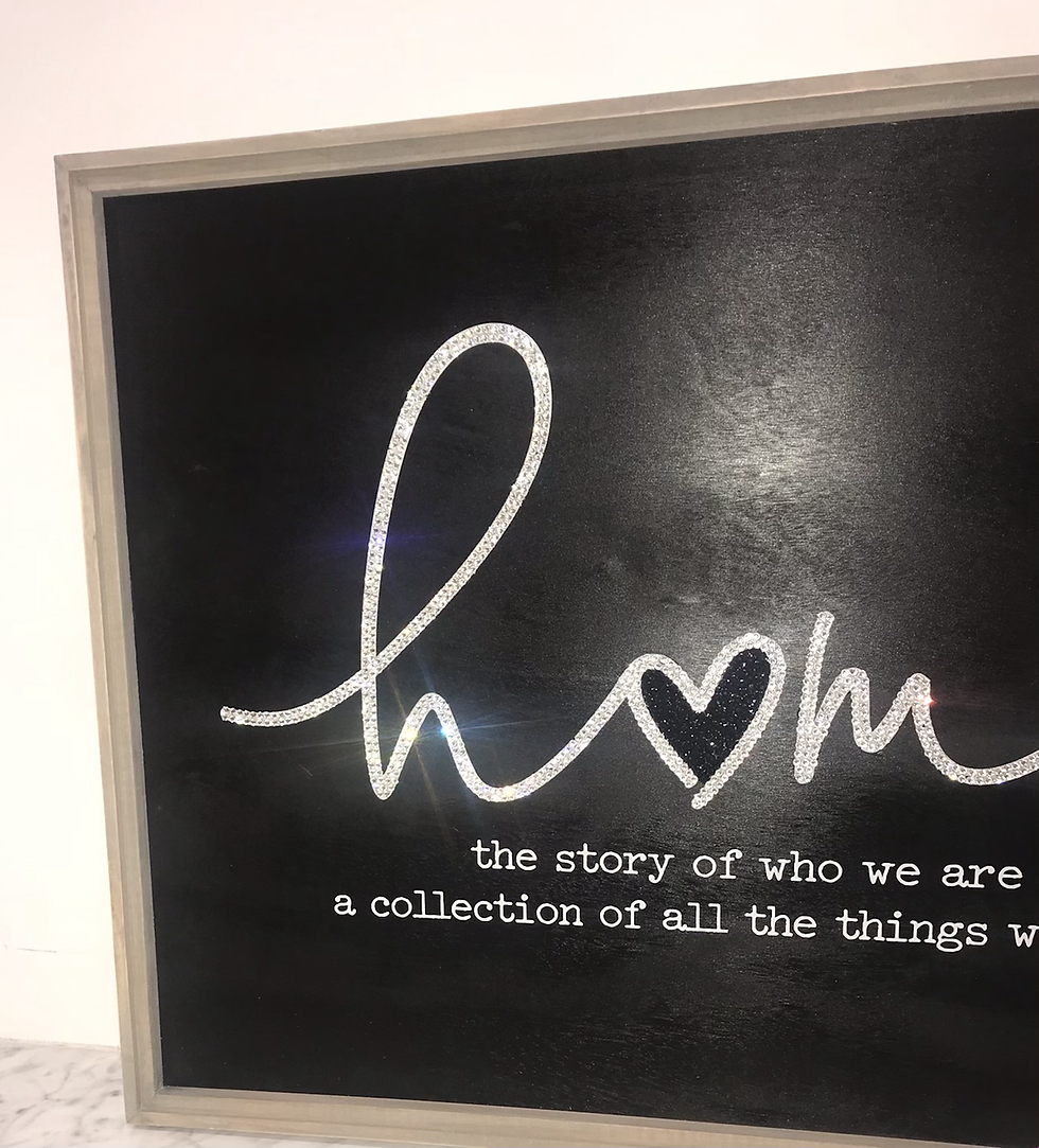 Thumbnail: "Home, The Story Of Who We Are.. " Wall Art Swarovski Crystal