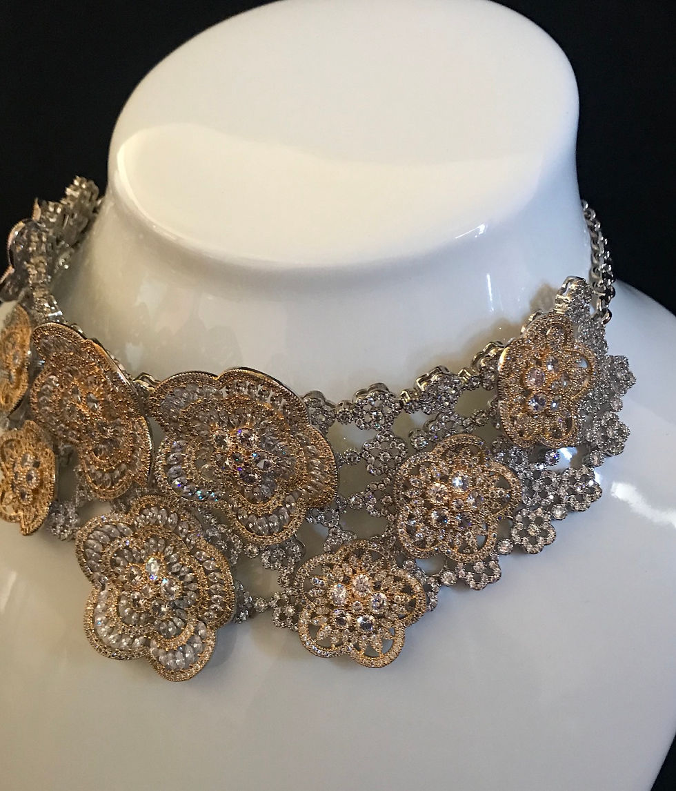 Thumbnail: Necklace & Earring Set, Flower