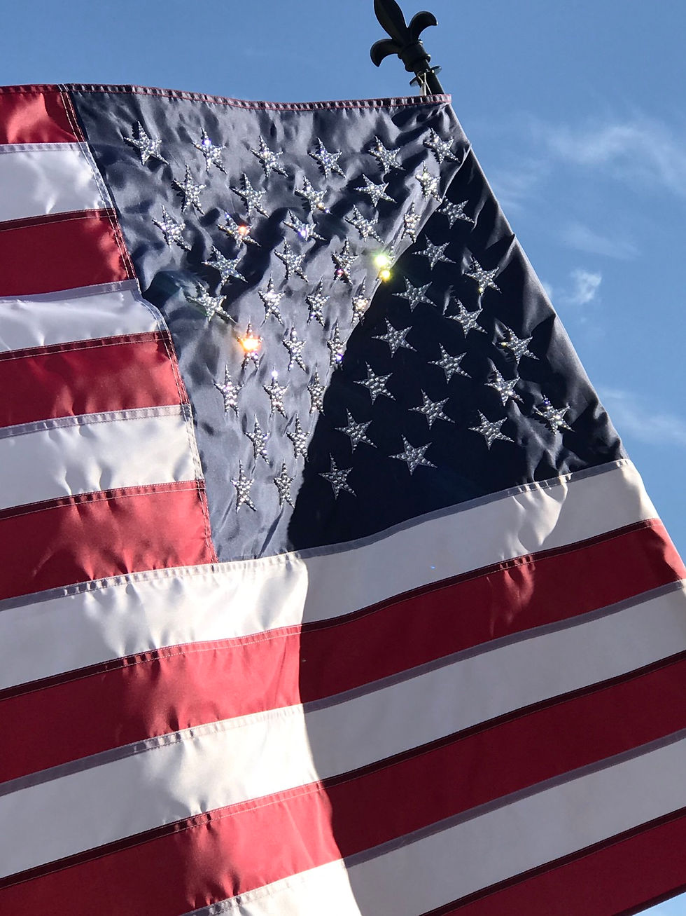 Thumbnail: United States Flag, 50 Stars Swarovski Crystals, 4 x 6