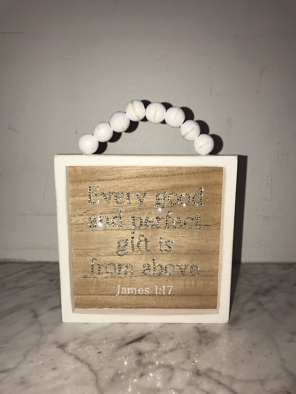Thumbnail: "Every Good & Perfect Gift Is From Above" Wall Art Crystals