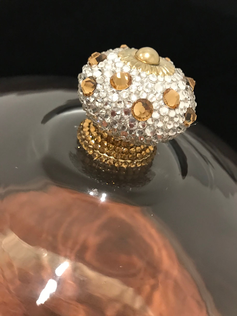Thumbnail: Cake Plate, Wooden Base, Swarovski Crystals
