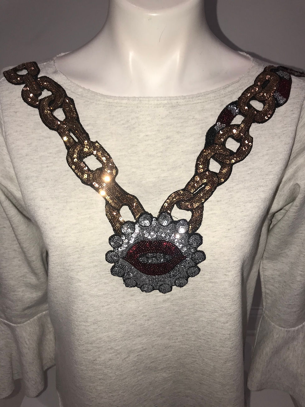 Thumbnail: 3/4 Sleeve Crew Neck Sweatshirt