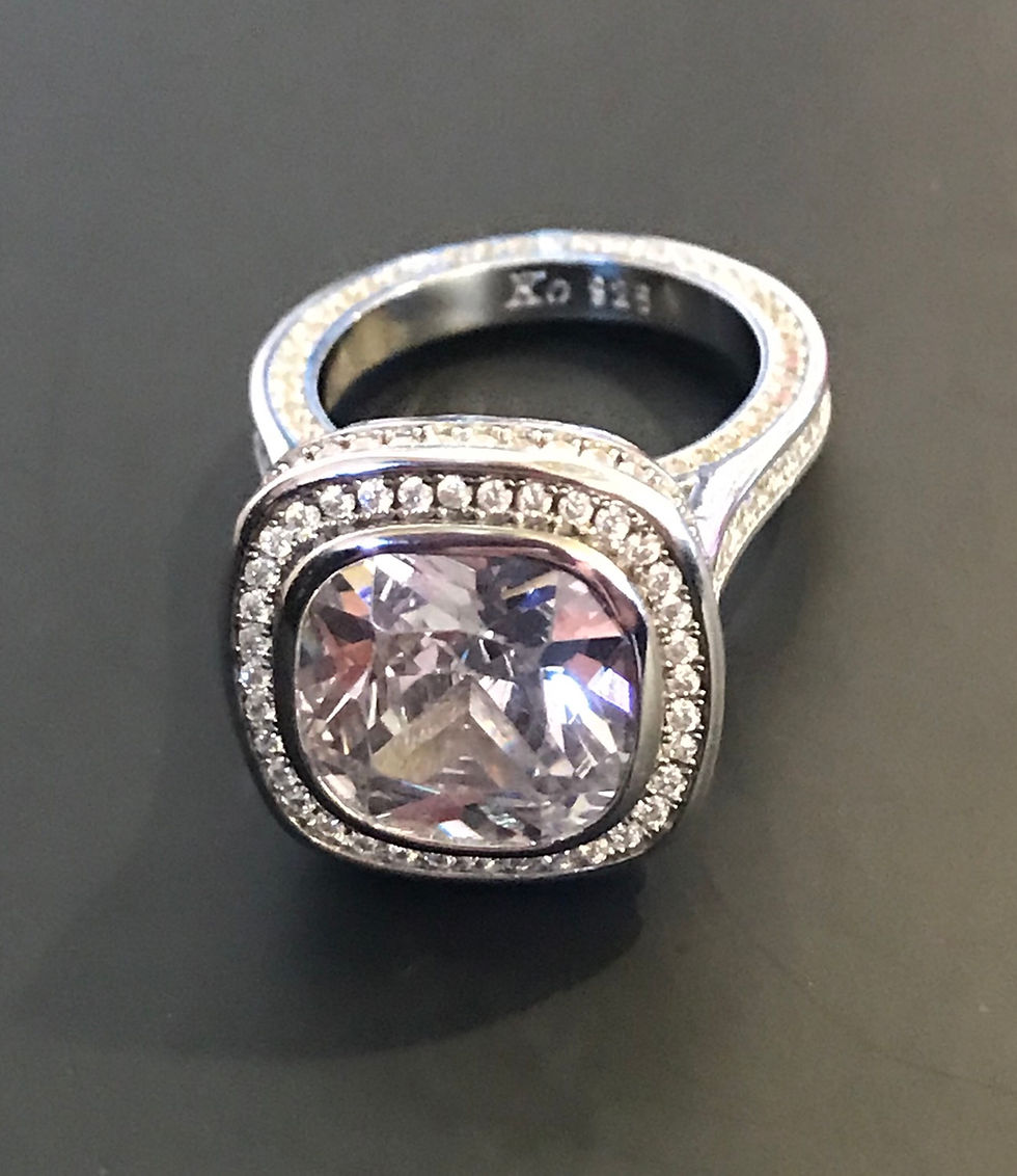 Thumbnail: Ring, Cubic Zirconia - Square Clear