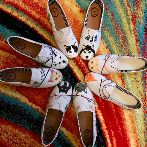 pet shoes painted by bri terry