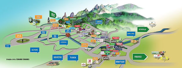 MAPA TERESÓPOLIS AQUARELA