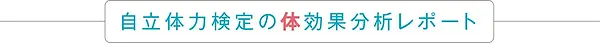 自立体力検定の体効果分析レポート