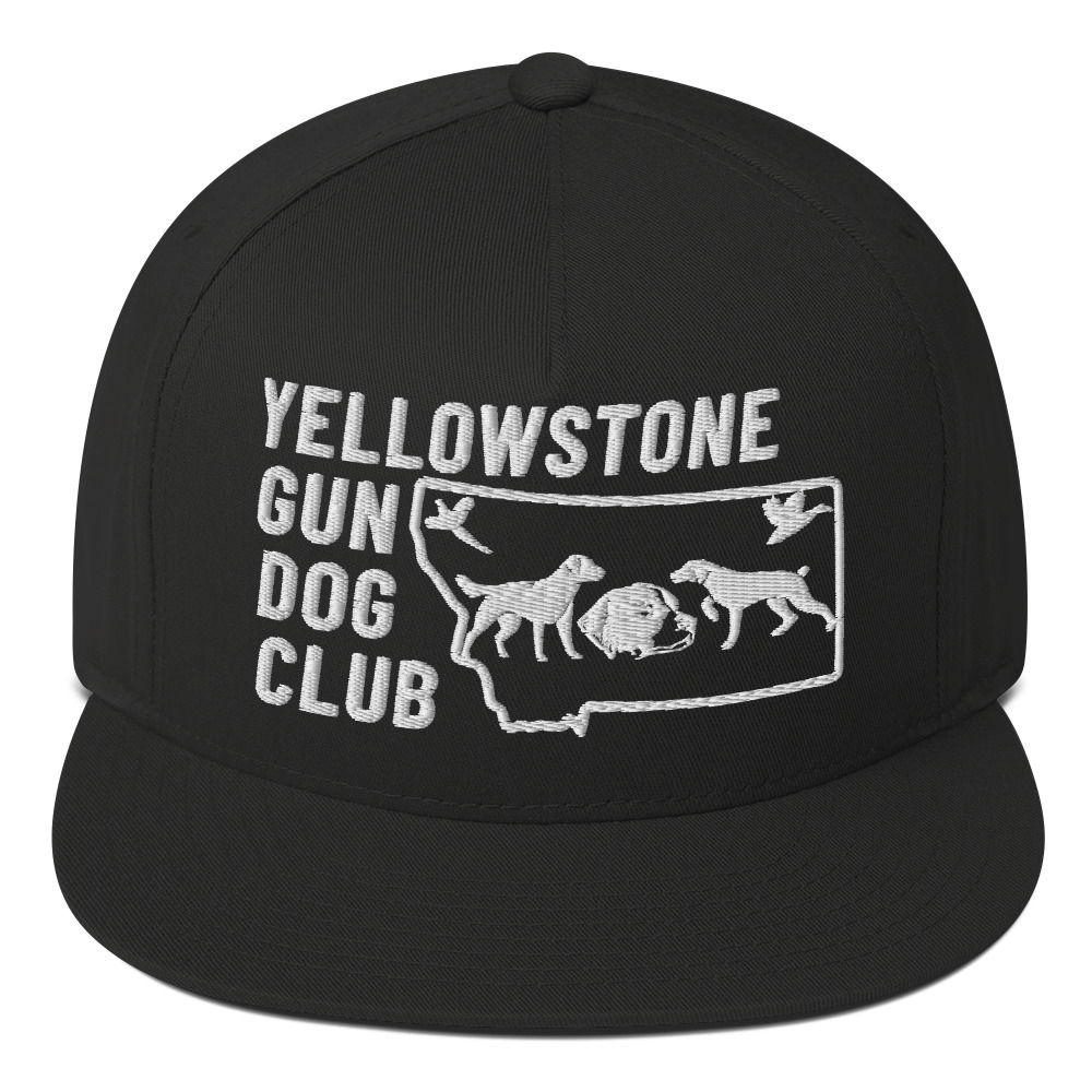 White Logo Flat Bill Cap