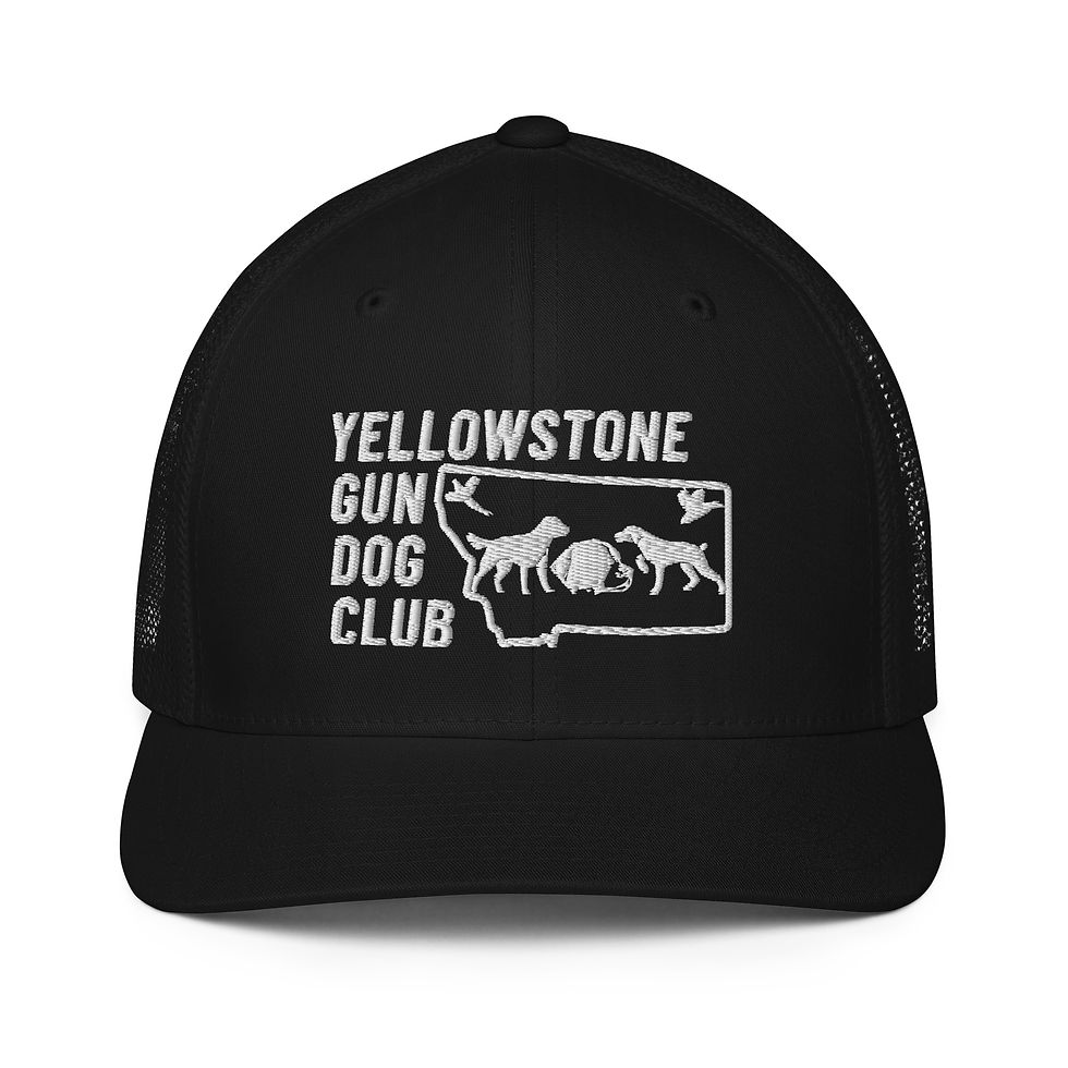 White Logo Closed-back trucker cap Flexfit 6511